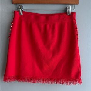 Honey Punch Red Mini Skirt